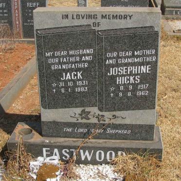 EASTWOOD Jack 1931-1983 &amp; Josephine HICKS 1917-1962