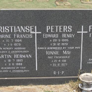 FREDERICKS :: CHRISTIANSE :: PETERS 