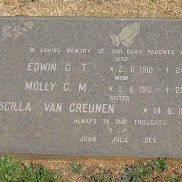 GREUNEN Edwin C.T., van 1918-1985 &amp; Molly C.M. 1918-1985 :: VAN GREUNEN Priscilla 1939-1981