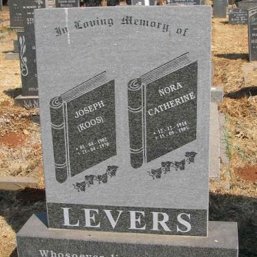 LEVERS Joseph 1902-1970 &amp; Nora Catherine 1914-1995