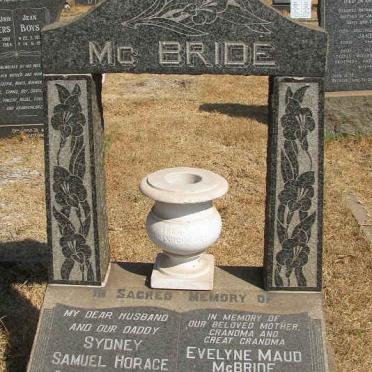 McBRIDE Sydney Samuel Horace 1907-1961 &amp; Evelyne Maud 1907-2000