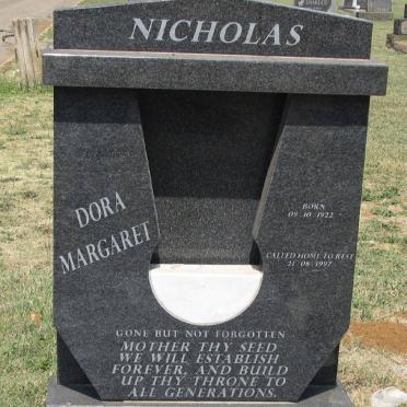 NICHOLAS Dora Margaret 1922-1997