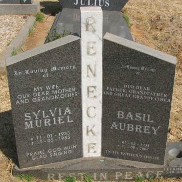 RENECKE Basil Aubrey 1931-2004 &amp; Sylvia Muriel 1933-1985