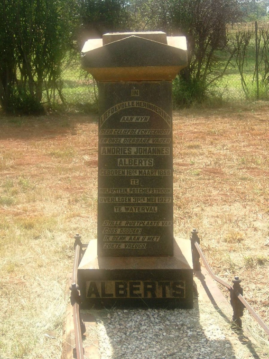 ALBERTS Andries Johannes 1856-1927