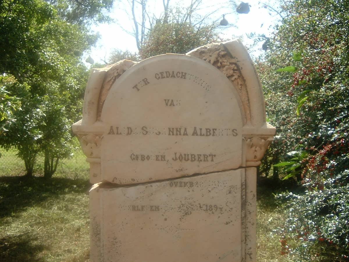 ALBERTS Alida Susanna nee JOUBERT 1820-1894