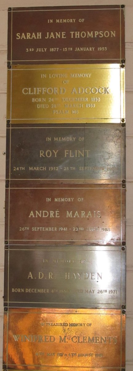 2. Northcliff Union Church Memorial