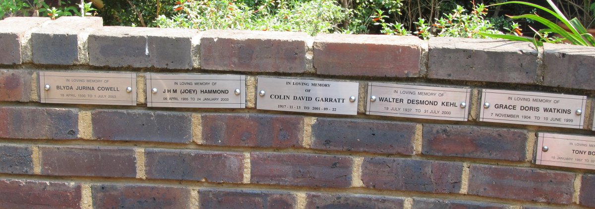 7. Northcliff Union Church Memorial Wall
