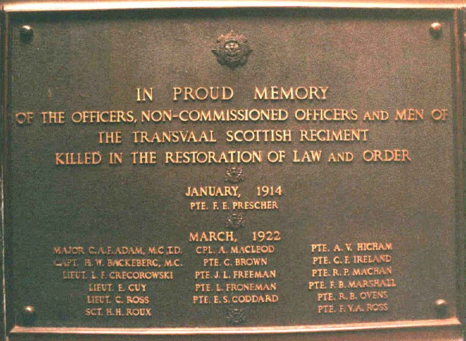 10.  Killed in the Restoration of law and order 