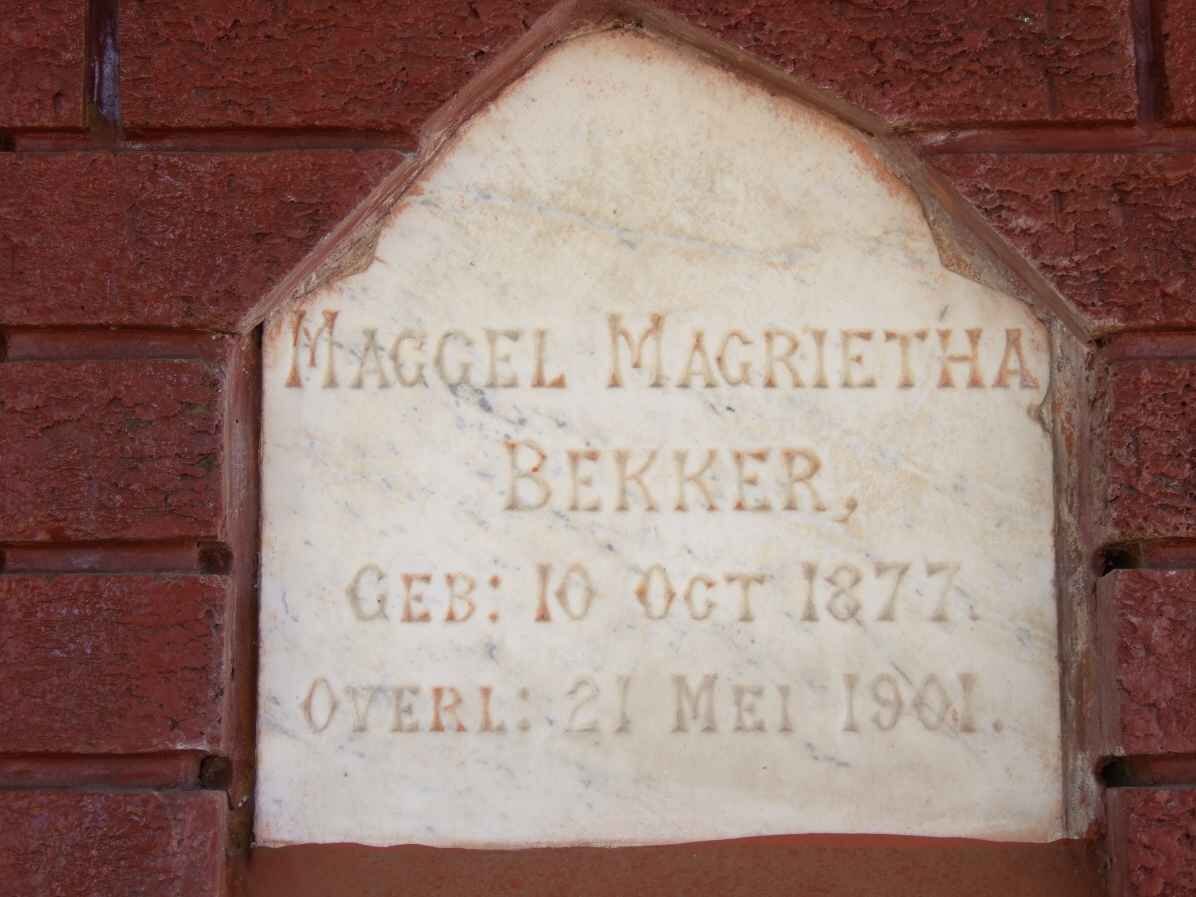 BEKKER Maggel Magrietha 1877-1901