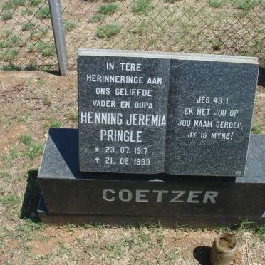 COETZER Henning Jeremia Pringle 1917-1999