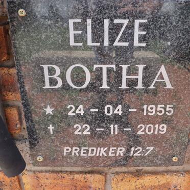 BOTHA Elize 1955-2019