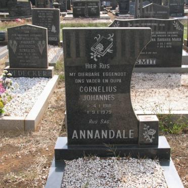 ANNANDALE Cornelius Johannes 1918-1979