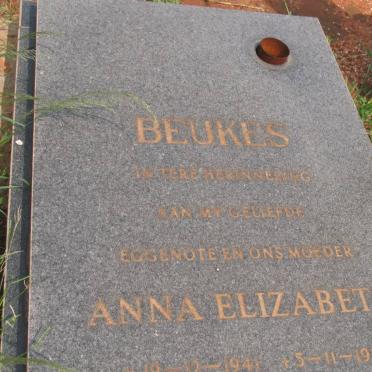 BEUKES Anna Elizabeth 1941-1980