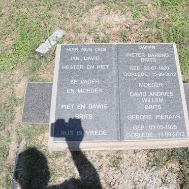 BRITS Pieter Barend 1920-2012 & David Andries Willem PIENAAR 1925-2012