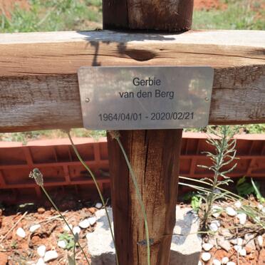 BERG Gerbie, van den 1964-2020