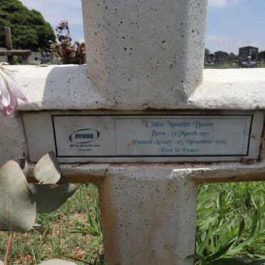 BEARE Ciska Nanette 1971-2019