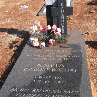 BADENHORST Anita nee BOTHA 1971-2002