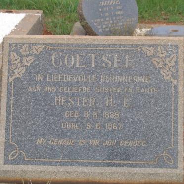 COETSEE Hester H.E. 1889-1967