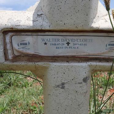 CLOETE Walter David 1948-2019