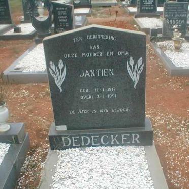 DEDECKER Jantien 1917-1991