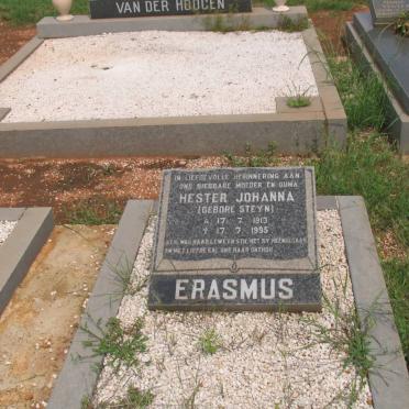 ERASMUS Hester Johanna nee STEYN 1913-1995