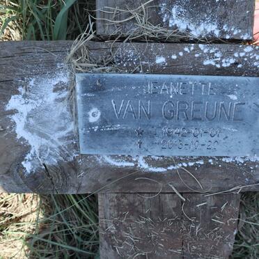 GREUNE Jeanette, van 1942-2013