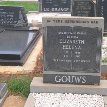 GOUWS Elizabeth Helena 1908-1985