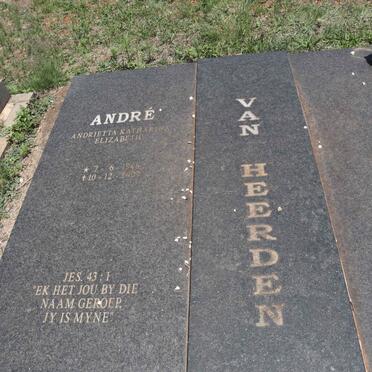 HEERDEN Andrietta Katharina Elizabeth, van 1946-2007