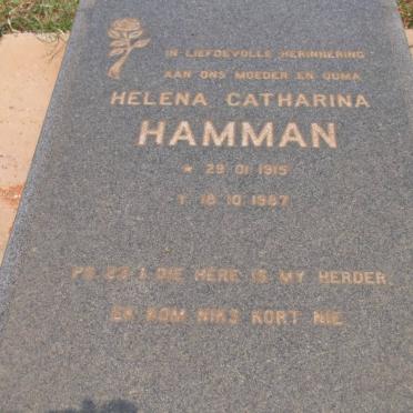 HAMMAN Helena Catharina 1915-1987