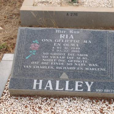 HALLEY Ria 1949-1995