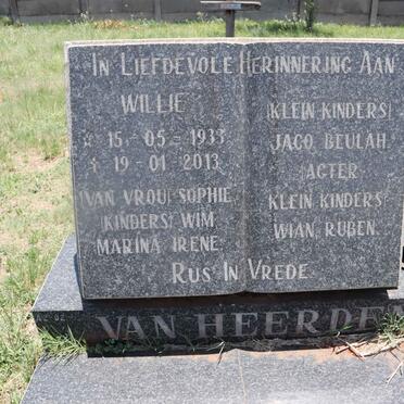 HEERDEN Willie, van 1933-2013