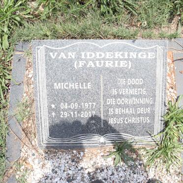 IDDEKINGE Michelle, van nee FAURIE 1977-2017