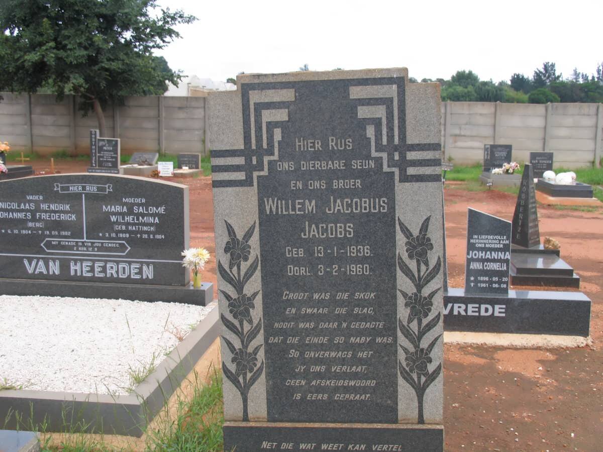 JACOBS Willem Jacobus 1936-1960