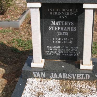 JAARSVELD Matthys Stephanus, van 1947-2000
