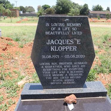 KLOPPER Jacques E. 1971-2020