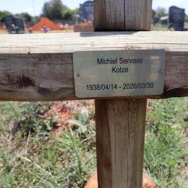 KOTZE Michiel Servaas 1938-2020