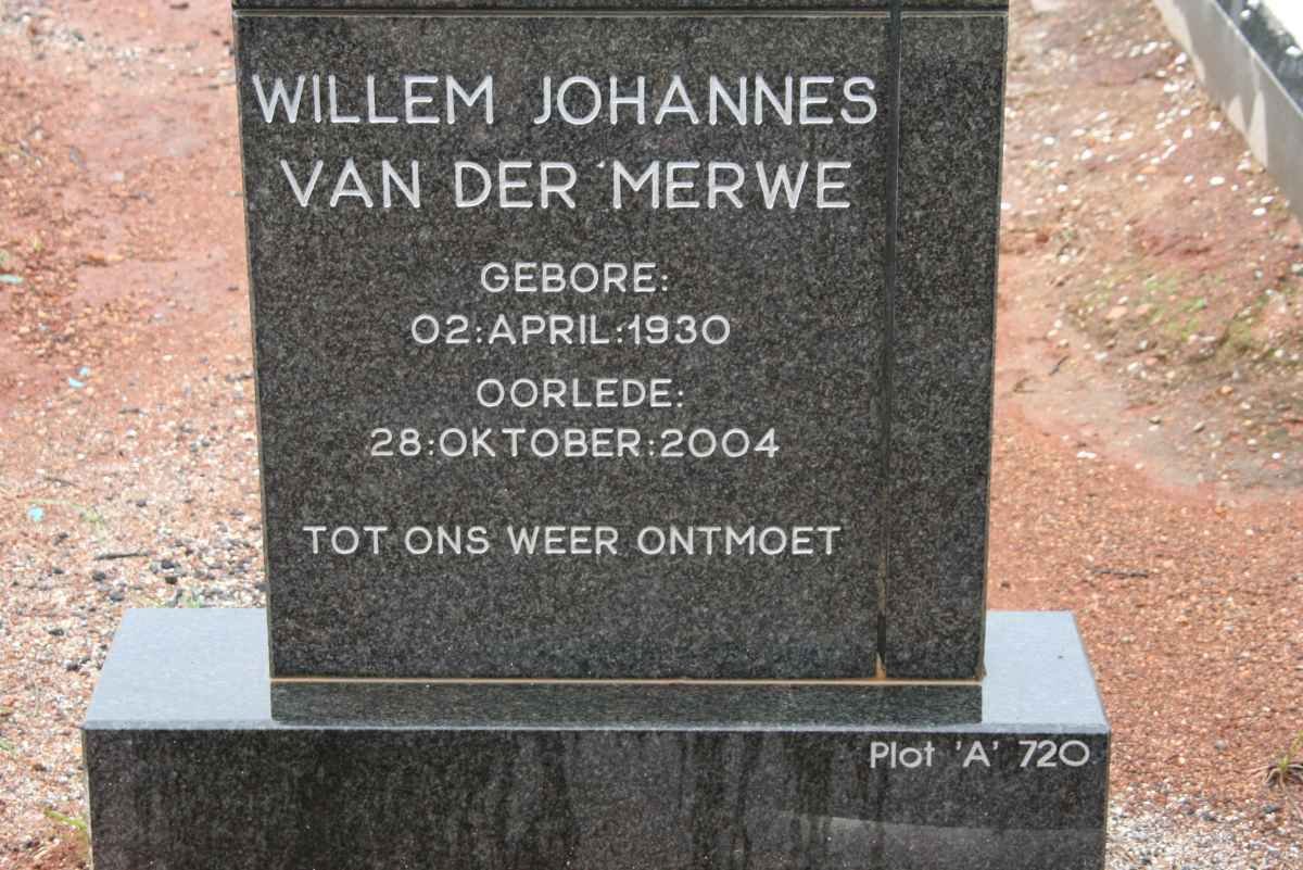 MERWE Willem Johannes, van der 1930-2004