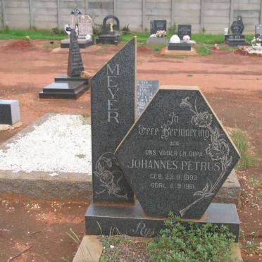 MEYER Johannes Petrus 1893-1961