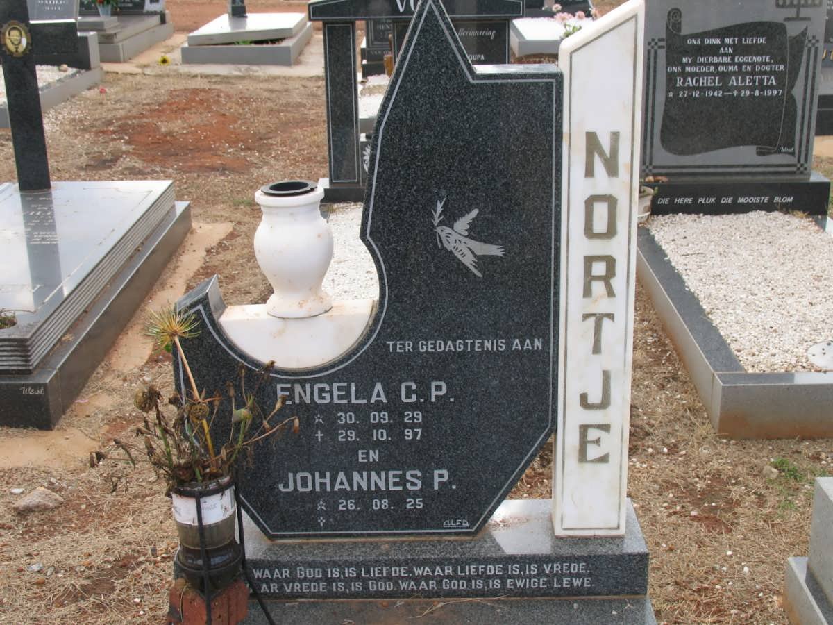 NORTJE Johannes P. 1925-  &amp; Engela C.P. 1929-1997