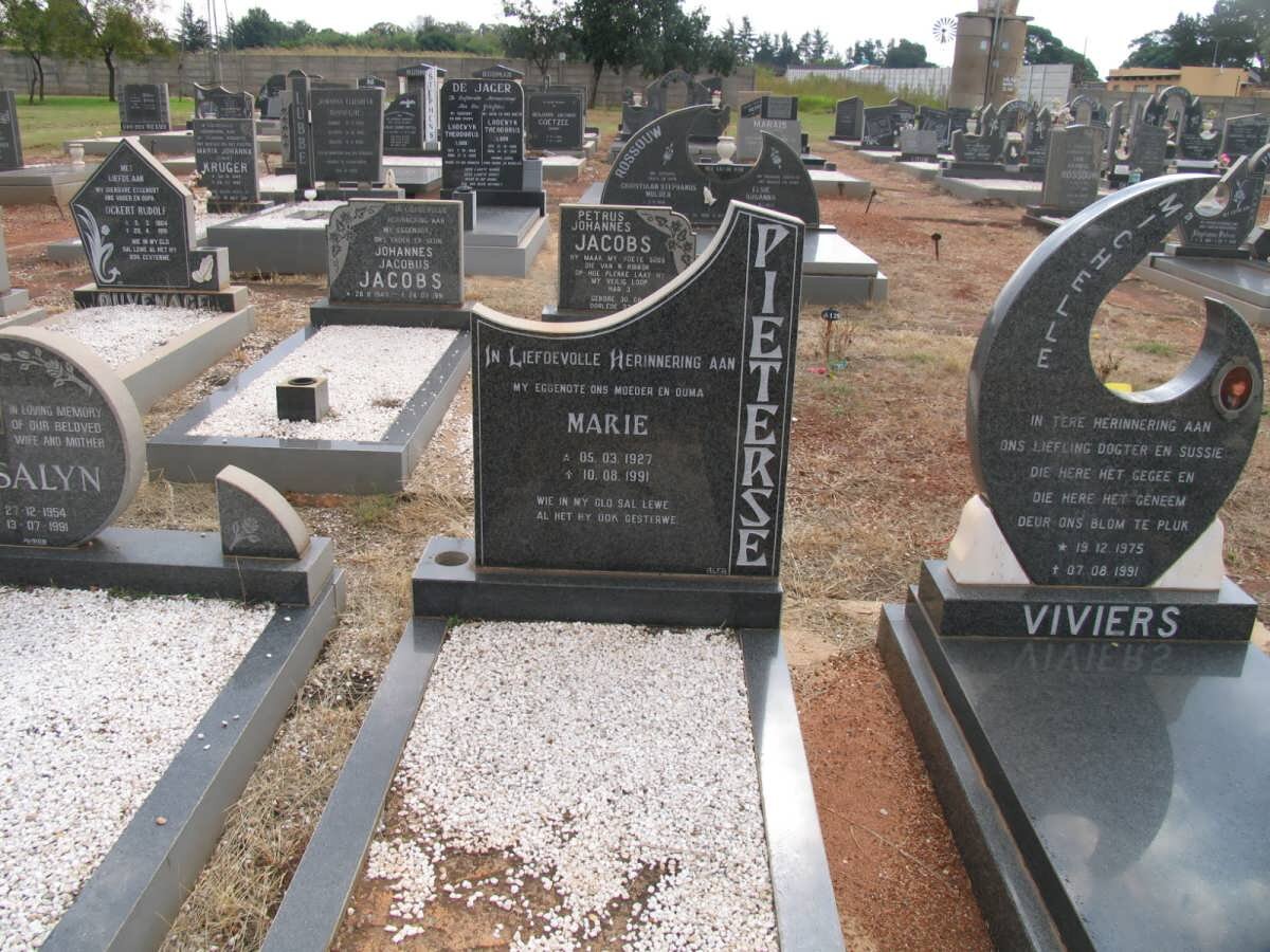 PIETERSE Marie 1927-1991