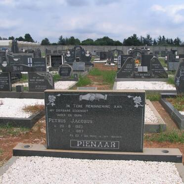 PIENAAR Petrus Jacobus 1923-1987