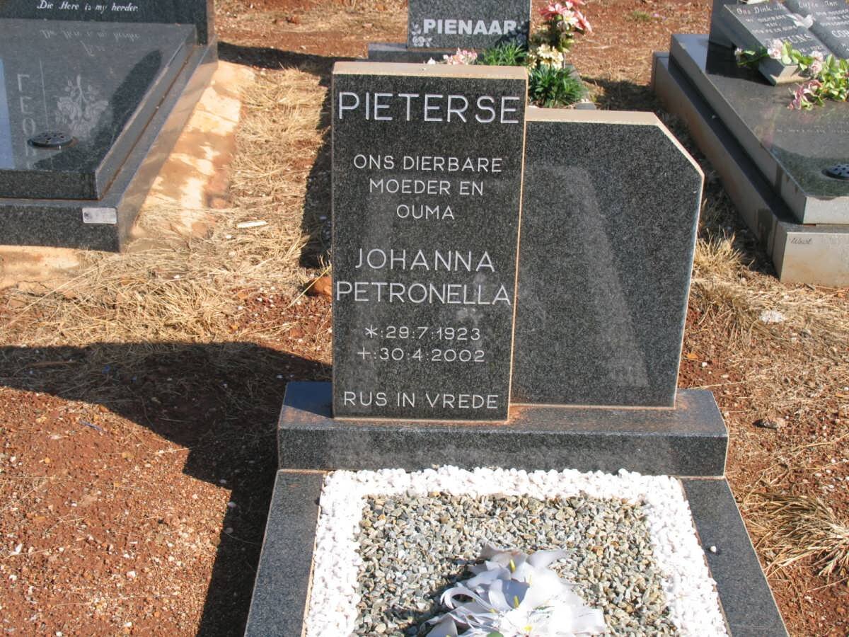 PIETERSE Johanna Petronella 1923-2002