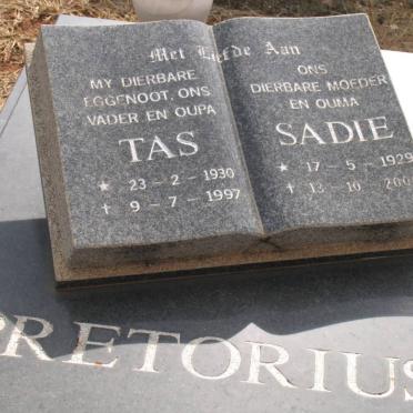 PRETORIUS Tas 1930-1997 &amp; Sadie 1929-2000
