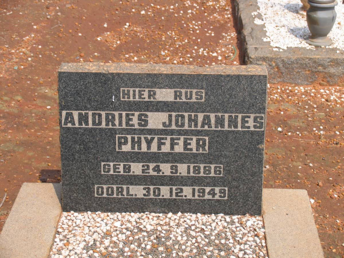 PHYFFER Andries Johannes 1886-1949