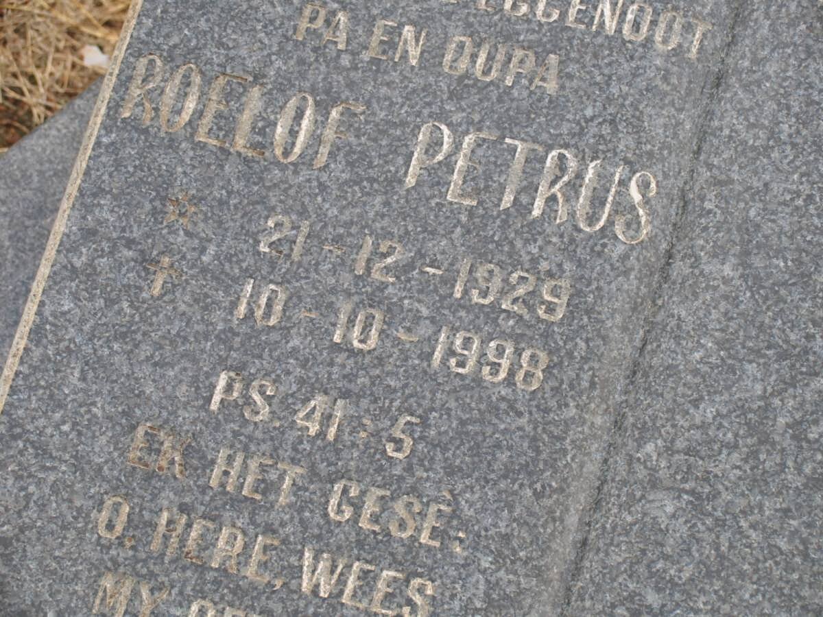 PLESSIS Roelof  Petrus, du 1929-1998