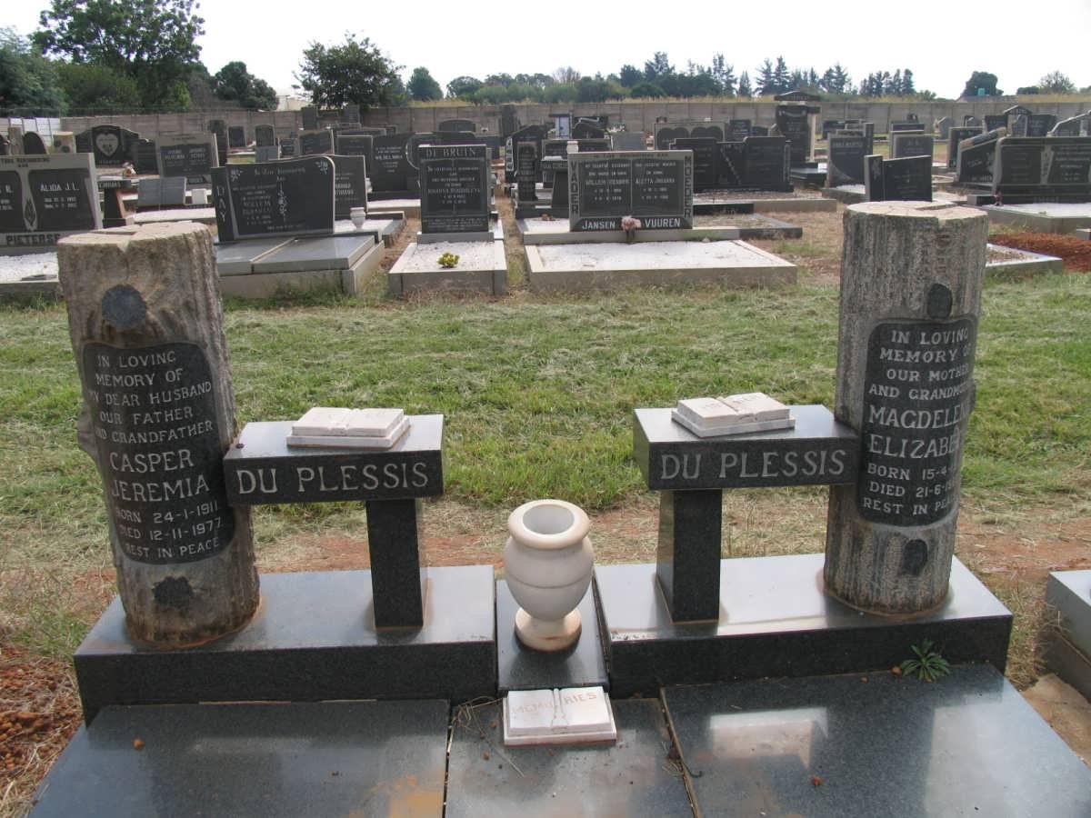 PLESSIS Casper Jeremia, du 1911-1977 &amp; Magdalena Elizabeth 1918-1985 _1