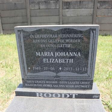 ROODT Maria Johanna Elizabeth 1949-2013