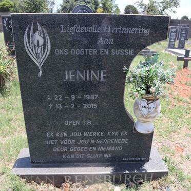 RENSBURGH Jenine, van 1987-2015