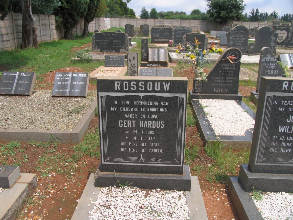 ROSSOUW Gert Hardus 1903-1972