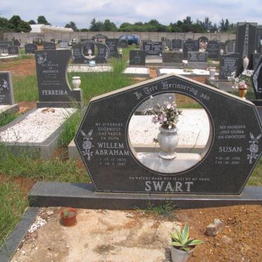 SWART Willem Abraham 1905-1985 &amp; Susan 1904-2000